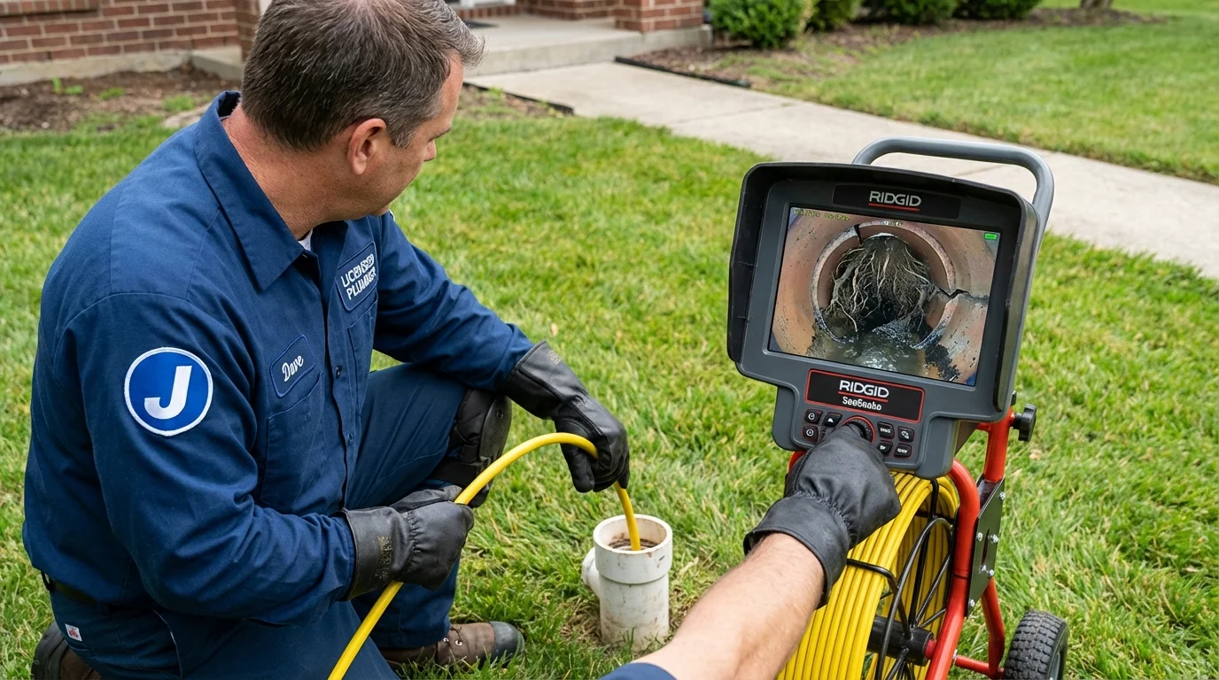 Sewer camera inspection being performed by Johns Plumbing LLC in Abilene